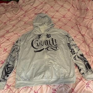 County Graphic Zip-Up Hoodie